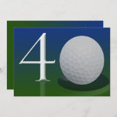 40e verjaardag van de feestdag - golf kaart (Voorkant / Achterkant)