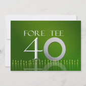 40e verjaardag van de feestdag - golf kaart (Voorkant)