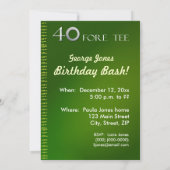 40e verjaardag van de feestdag - golf kaart (Achterkant)