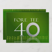 40e verjaardag van de feestdag - golf kaart (Voorkant / Achterkant)