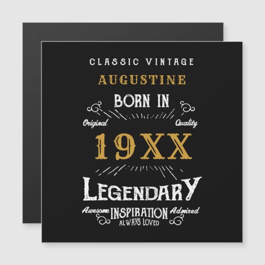 40e verjaardag van de geboorte: Magnetic Black Gol (Voorkant / Achterkant)