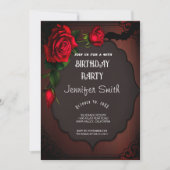 40e verjaardag van de Gothic Red-uitnodiging Kaart (Voorkant)