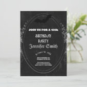 40e verjaardag van de Gothic Red-uitnodiging Kaart (Staand voorkant)