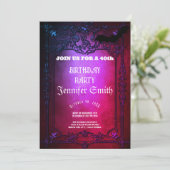 40e verjaardag van de Gothic Red-uitnodiging Kaart (Staand voorkant)