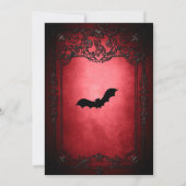 40e verjaardag van de Gothic Red-uitnodiging Kaart (Achterkant)