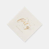 40e verjaardag van de Gouden Confetti Ecru Servet (Hoek)