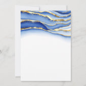 40e verjaardag van de gouden en marinesblauwe inkt kaart (Achterkant)