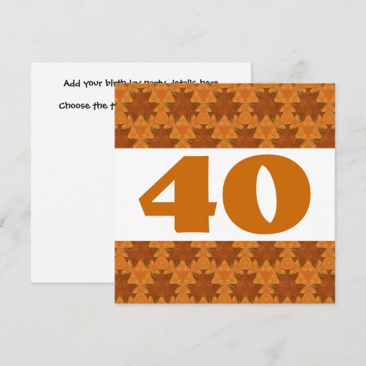 40e verjaardag van de gouden toppen W917 Kaart (Voorkant / Achterkant)