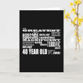 40e verjaardag van de grootste 40e verjaardag kaart (Gele Bloem)