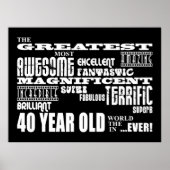 40e verjaardag van de grootste 40e verjaardag poster (Voorkant)