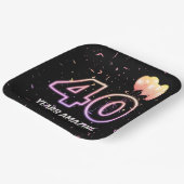 40e verjaardag van de jobballonnen en Confetti Papieren Bordje (Gebogen)