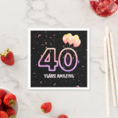 40e verjaardag van de jobballonnen en Confetti Servet (Insitu)