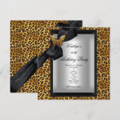 40e verjaardag van de Leopard Black Butterfly Kaart (Voorkant / Achterkant)