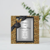 40e verjaardag van de Leopard Black Butterfly Kaart (Staand voorkant)