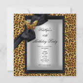 40e verjaardag van de Leopard Black Butterfly Kaart (Voorkant)