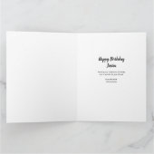 40e verjaardag van de Leopard-foto Gold ballonnen Kaart (Binnen)