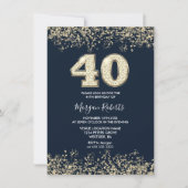 40e verjaardag van de Mannen marine en de gouden v Kaart (Voorkant)