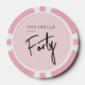 40e verjaardag van de moderne veertigste poker chips (Voorkant)