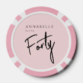 40e verjaardag van de moderne veertigste poker chips (Achterkant)