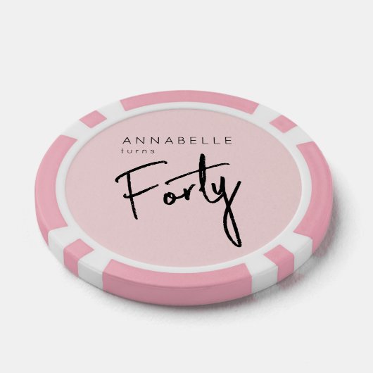 40e verjaardag van de moderne veertigste poker chips (Enkel)