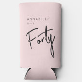 40e verjaardag van de moderne veertigste seltzer blikjeskoeler (Voorkant)