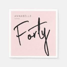 40e verjaardag van de moderne veertigste servet