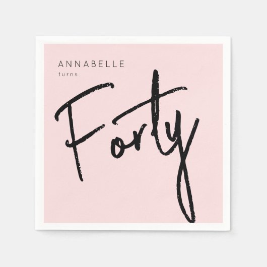 40e verjaardag van de moderne veertigste servet (Voorkant)