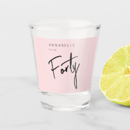 40e verjaardag van de moderne veertigste shot glas