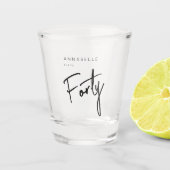 40e verjaardag van de moderne veertigste shot glas (Voorkant)
