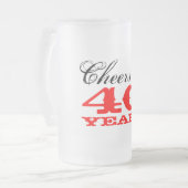 40e verjaardag van de Mok van beerglas | Gift voor (Voorkant links)