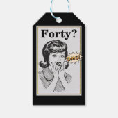 40e verjaardag van de OCM Funny Womans Birthday Cadeaulabel (Voorkant)