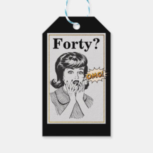 40e verjaardag van de OCM Funny Womans Birthday Cadeaulabel