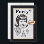 40e verjaardag van de OCM Funny Womans Birthday Kaart<br><div class="desc">Verrassd Vintage Lady 40-partijretro afbeelding. Kleurrijk. Verrassend feest voor veertig jaar...  maar de datum kan voor elke leeftijd worden veranderd. Als je van vintage houdt,  zal je van dit trendy ontwerp houden met vijftig stijlclipart. Echt één van een soort ontwerpelementen.</div>