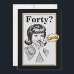 40e verjaardag van de OCM Funny Womans Birthday Kaart<br><div class="desc">Verrassd Vintage Lady 40-partijretro afbeelding. Kleurrijk. Verrassend feest voor veertig jaar...  maar de datum kan voor elke leeftijd worden veranderd. Als je van vintage houdt,  zal je van dit trendy ontwerp houden met vijftig stijlclipart. Echt één van een soort ontwerpelementen.</div>