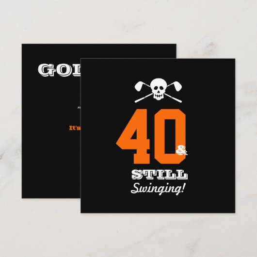 40e verjaardag van de Partij Golf - nog steeds zwe Kaart (Voorkant / Achterkant)