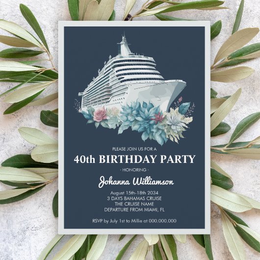 40e verjaardag van de rede van de rede van Elegant Kaart