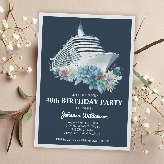 40e verjaardag van de rede van de rede van Elegant Kaart