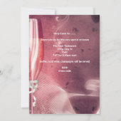 40e verjaardag van de roze Champagne 40 Kaart (Achterkant)