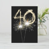 40e verjaardag van de Sparklers Kaart (Staand voorkant)