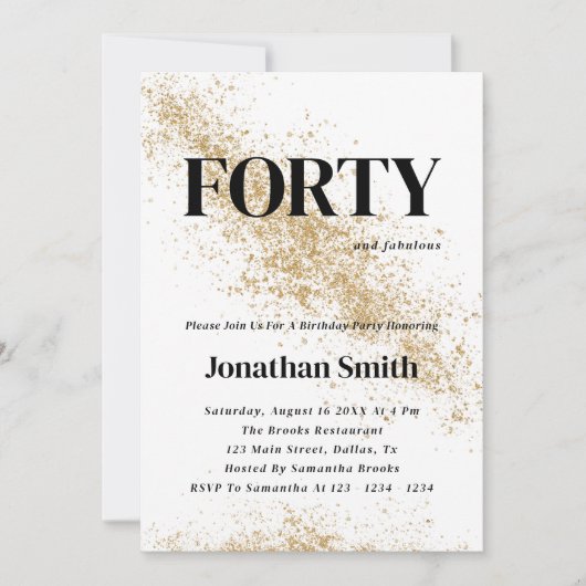 40e verjaardag van de uitnodiging tot het indienen (Voorkant)