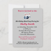 40e verjaardag van de uitnodiging van de Bowling P (Voorkant)