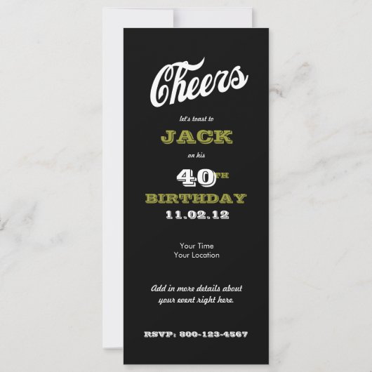 40e verjaardag van de uitnodiging van de Dag van d (Achterkant)