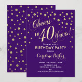 40e verjaardag van de uitnodiging van de partij -  (Voorkant / Achterkant)