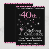 40e verjaardag van de uitnodiging van de partij -  (Voorkant / Achterkant)
