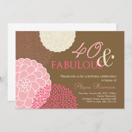 40e verjaardag van de uitnodiging van de Partij va (Voorkant / Achterkant)