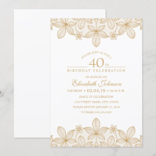 40e verjaardag van de unieke Golden Lace Kaart