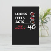 40e verjaardag van de viering van mannen en vrouwe kaart (Staand voorkant)