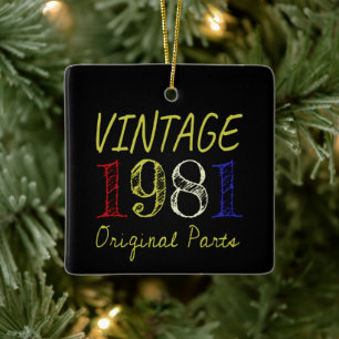 40e verjaardag van de Vintage van de Gift Retro va Keramisch Ornament