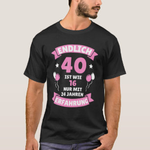 40e verjaardag van de vrouw, eindelijk 40 jaar t-shirt