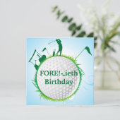 40e verjaardag van de vrouwengolf kaart (Staand voorkant)